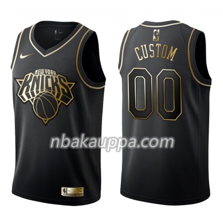 New York Knicks Custom Nike Musta Golden Edition Pelipaidat Swingman - Miesten
